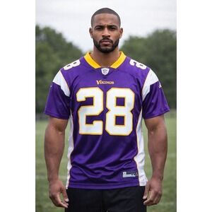 Reebok Minnesota Vikings Adrian Peterson 28 Jersey Mens Small Purple fangear
